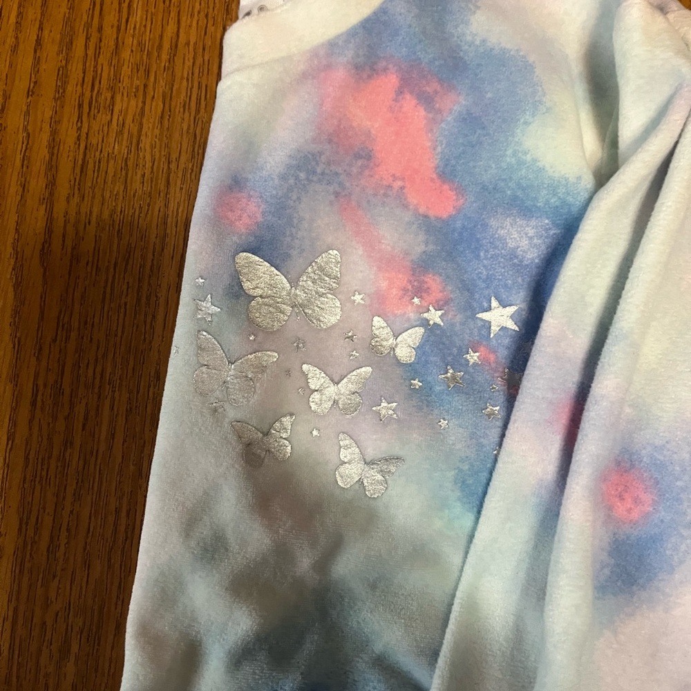 Sleep On It Pink and Blue Pajama Sets with Dreamy Watercolor Design size 10/12 - Picture 5 of 6
